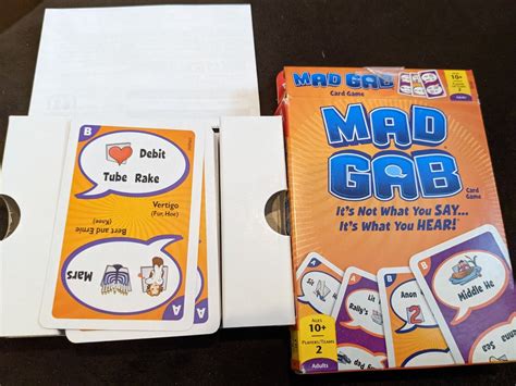 mad gab game|Mad Gab Card Game by Mattel .